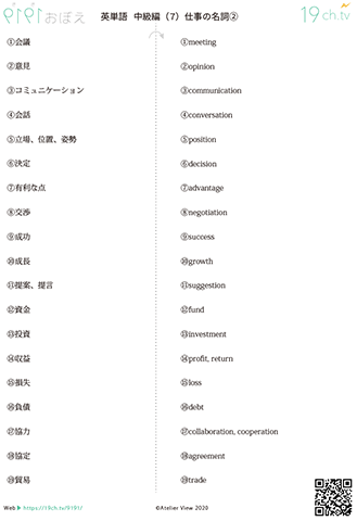 英単語｜中級編(7)