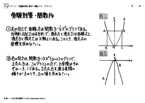 高校受験の数学（関数14）