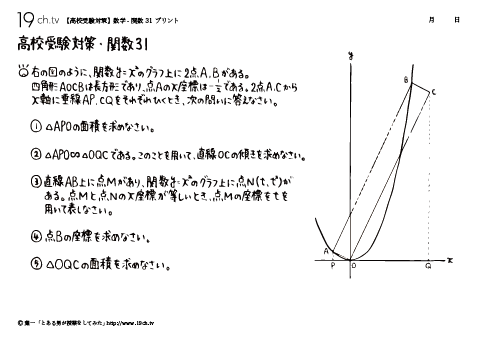 高校受験の数学（関数31）