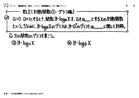 対数関数①・グラフ編